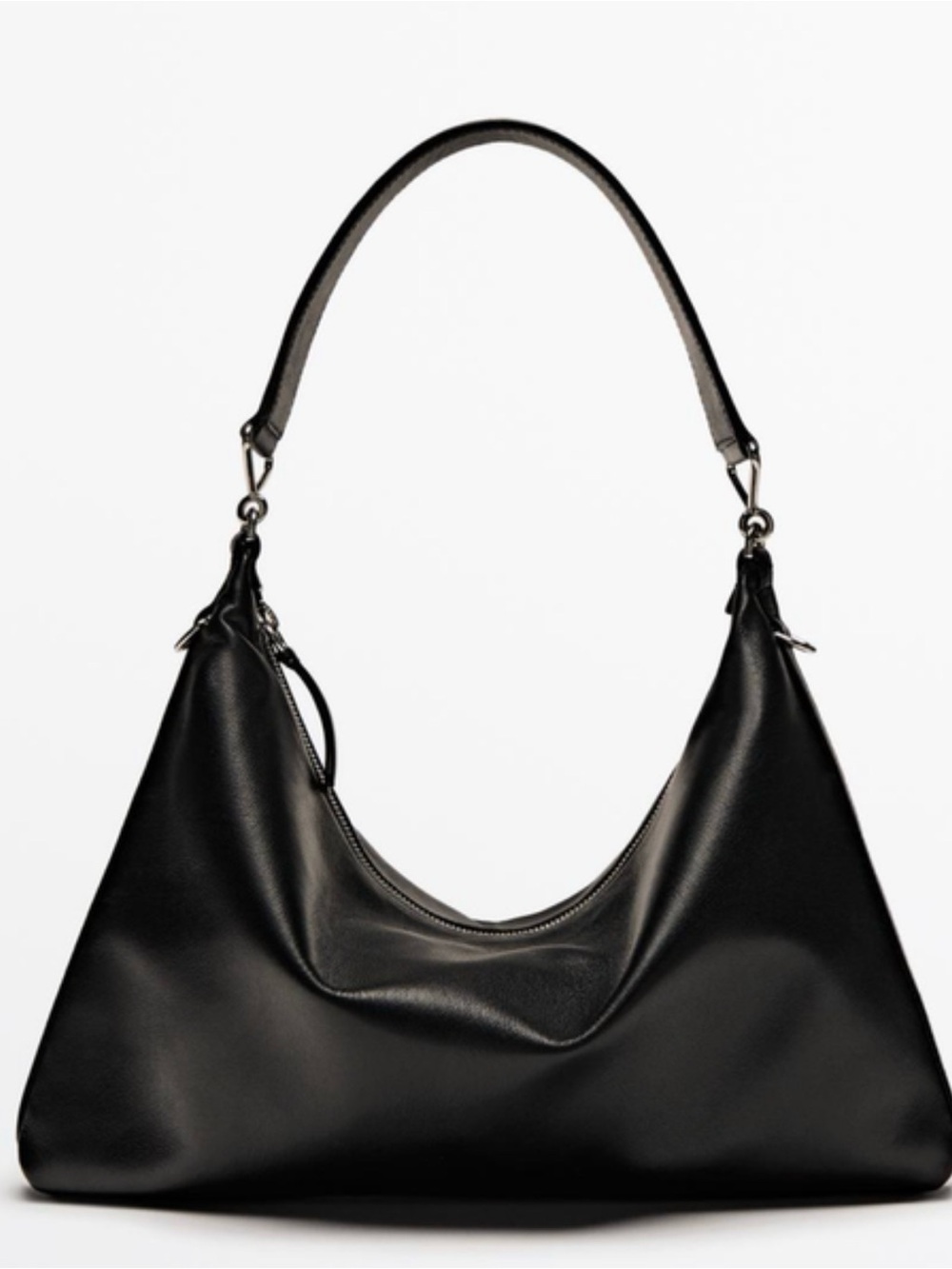 Massimo Dutti Nappa Leather Bag with Double Strap